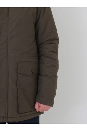 fred perry quilted fur trim parka wren p32842 505841 image