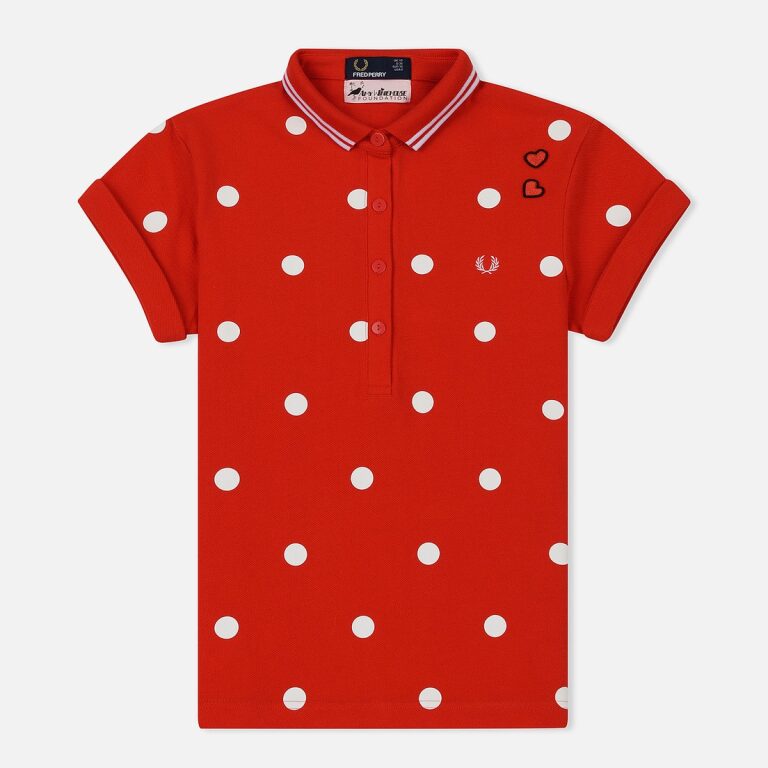 zhenskoe polo fred perry x amy winehouse polka dot pique lipstick red 0
